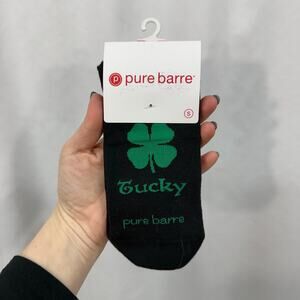 Pure Barre Gippy Slip Resistant Socks Savvy Feeling Tucky Shamrock Small NWT